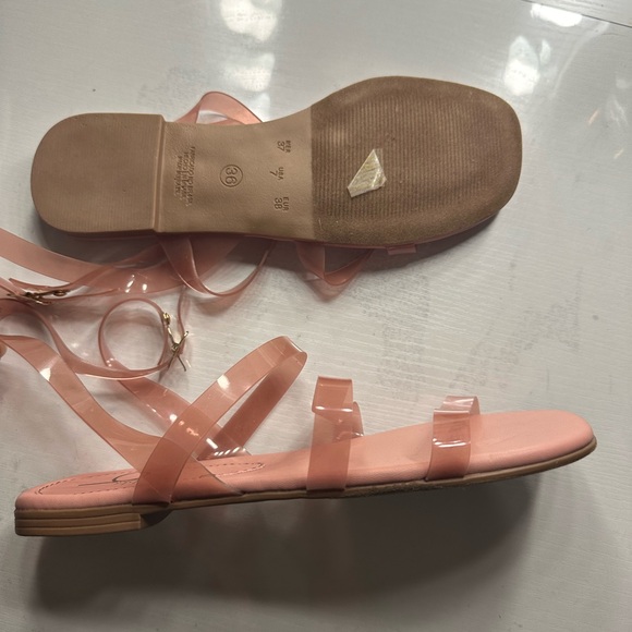 Pink flat sandals from Bakers size 7 - Picture 3 of 4